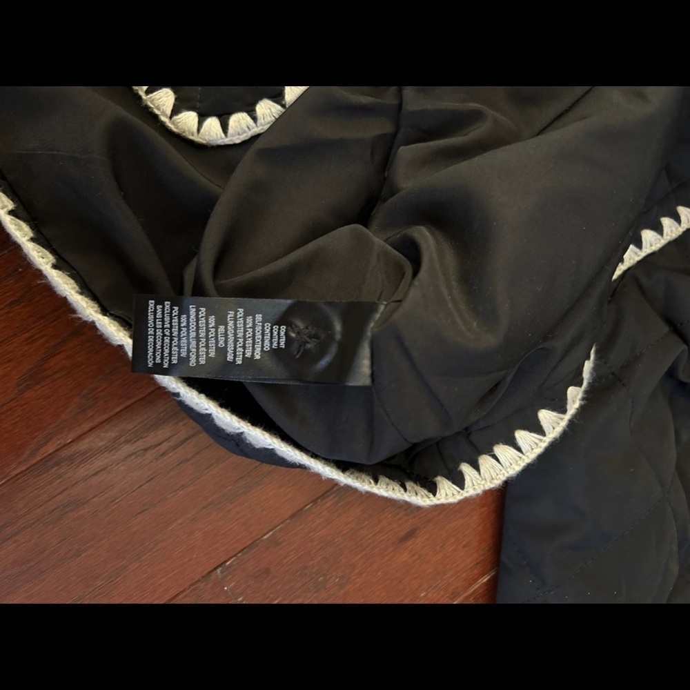 WAYF Whipstitch Quilted Black & White Buttoned Jacket Sz L Preppy Grannycore NWT - Picture 10 of 10